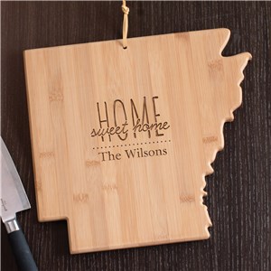 Personalized Home Sweet Home Arkansa State Cutting Board | Personalized Cutting Board