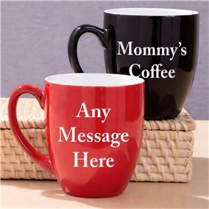 Personalized Any Message Here Bistro Mug | Personalized Gifts for Him