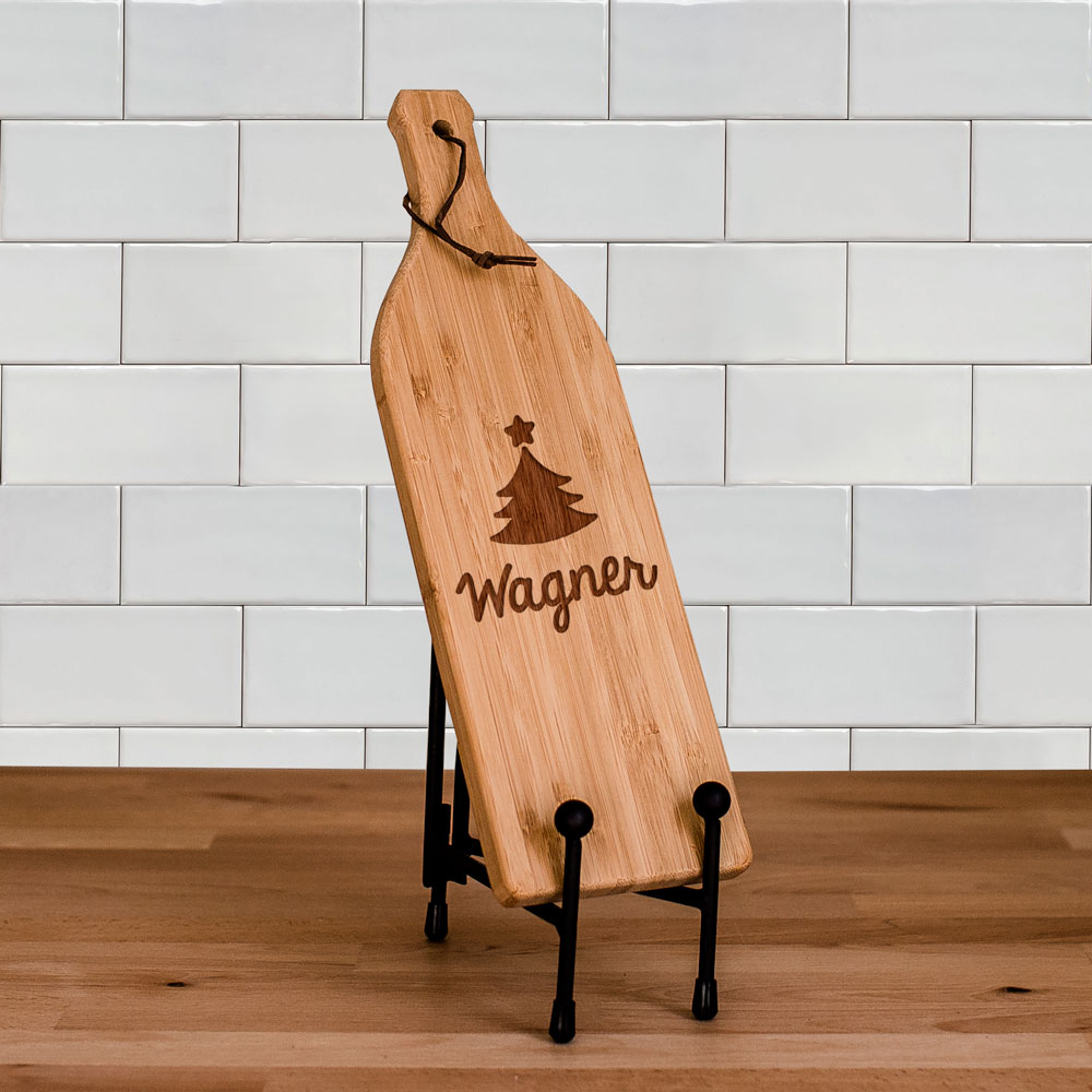 Christmas Icon Wine Bottle Cutting Board | Christmas Cutting Boards