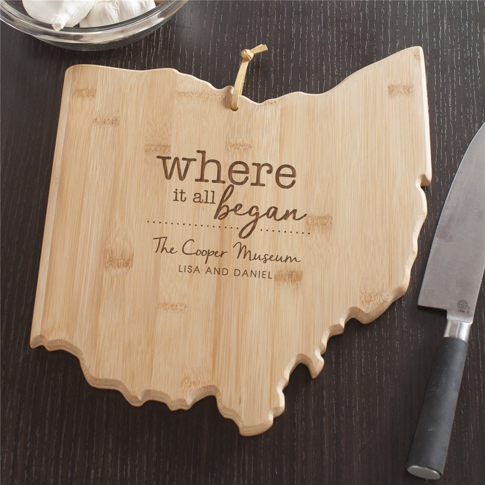 Engraved Where It All Began Ohio State Cutting Board | Personalized Cutting Boards