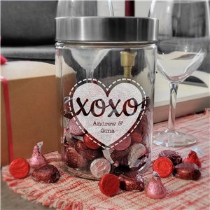 Xoxo Engraved Candy Jar