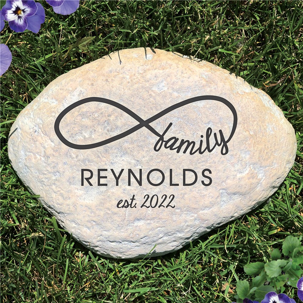 Personalized Infinity Family Garden Stone | Personalized Housewarming Gifts