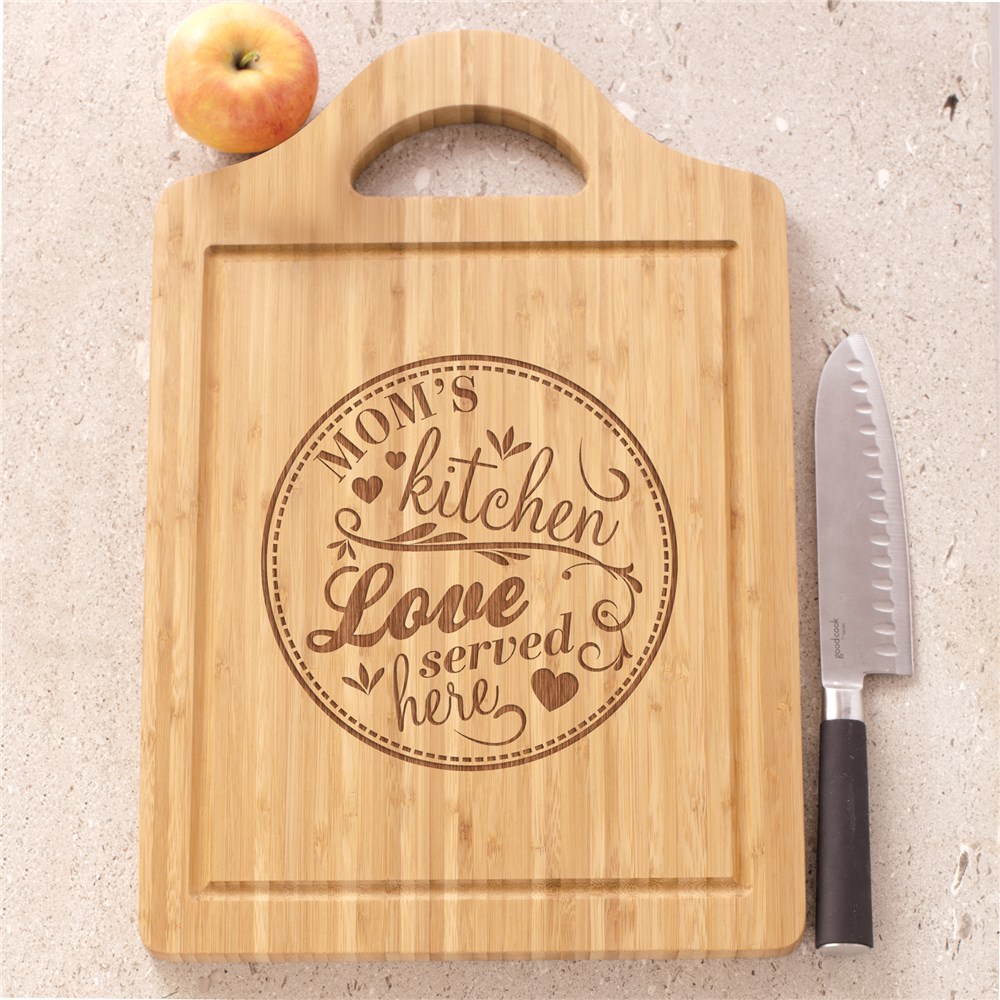 Engraved Mom's Kitchen Cutting Board | Personalized Gift For Mom
