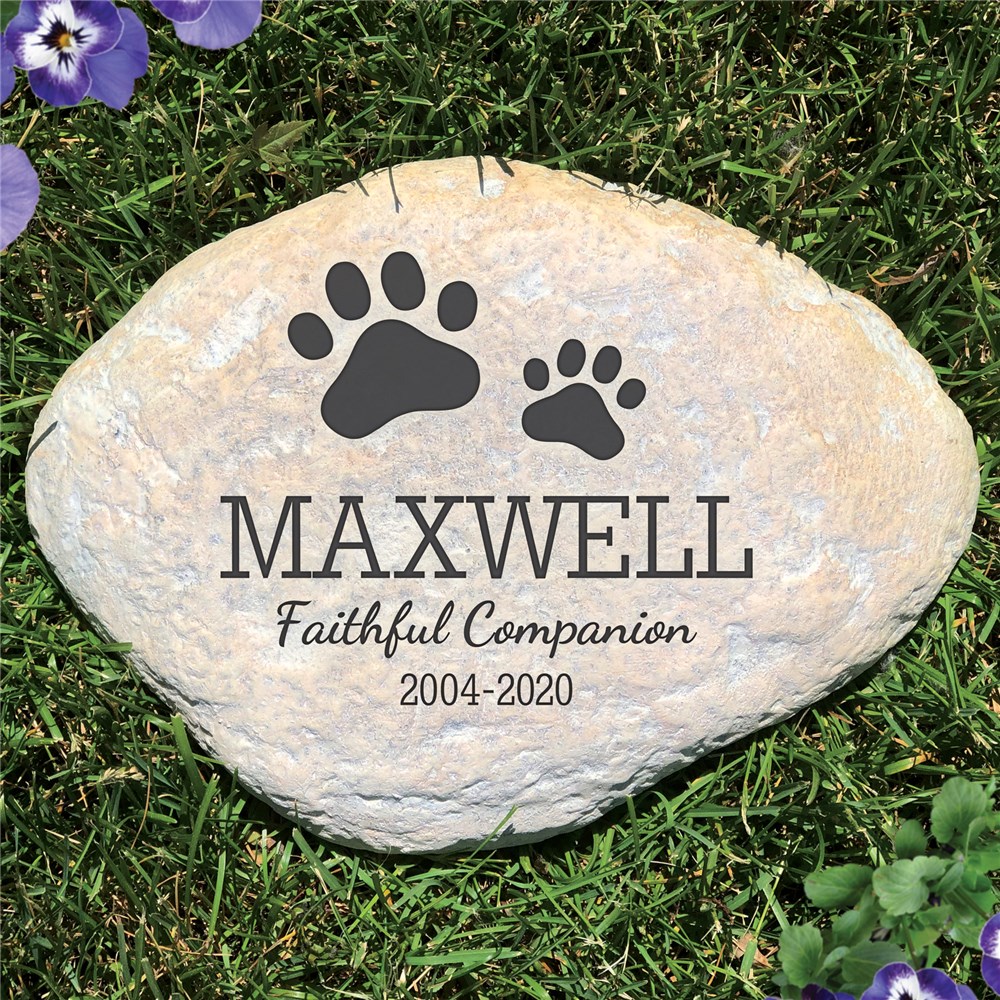personalized pet memorial garden stone