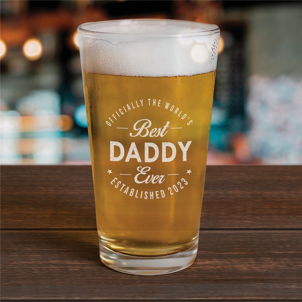 Engraved Best Ever Beer Glass | Personalized Barware
