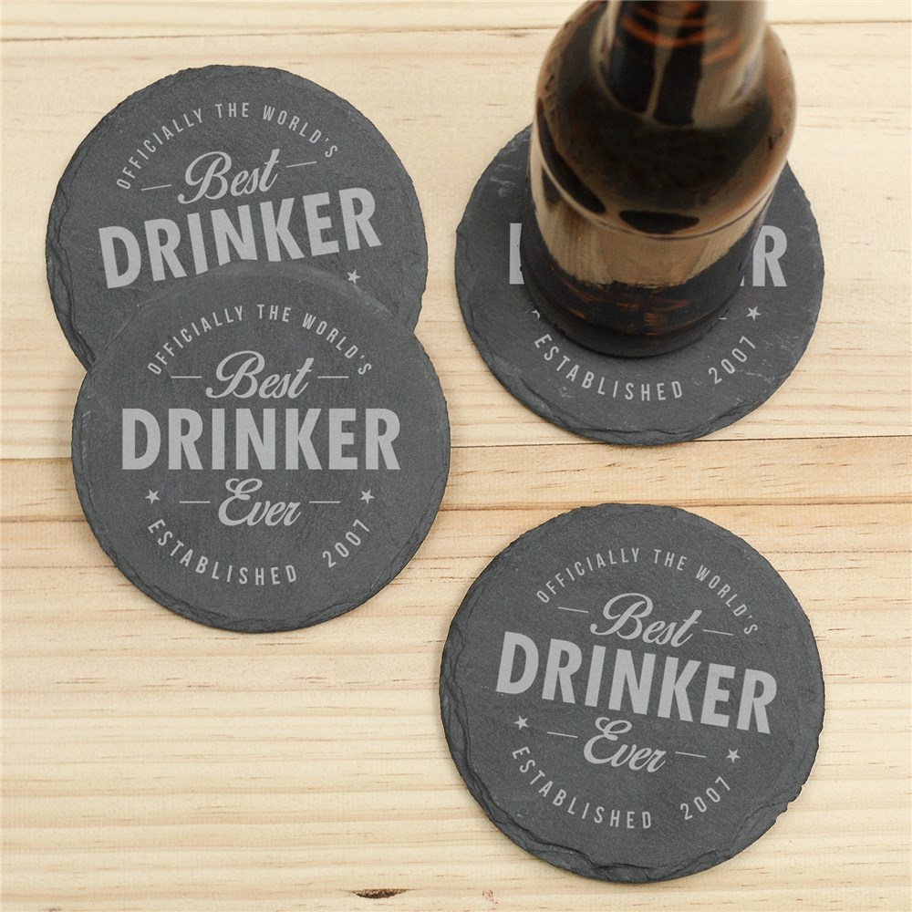 Personalized Best Ever Coasters | Personalized Barware