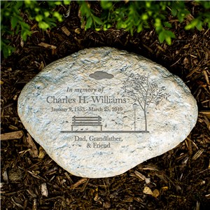 Personalized Empty Bench Memorial Garden Stone Stones