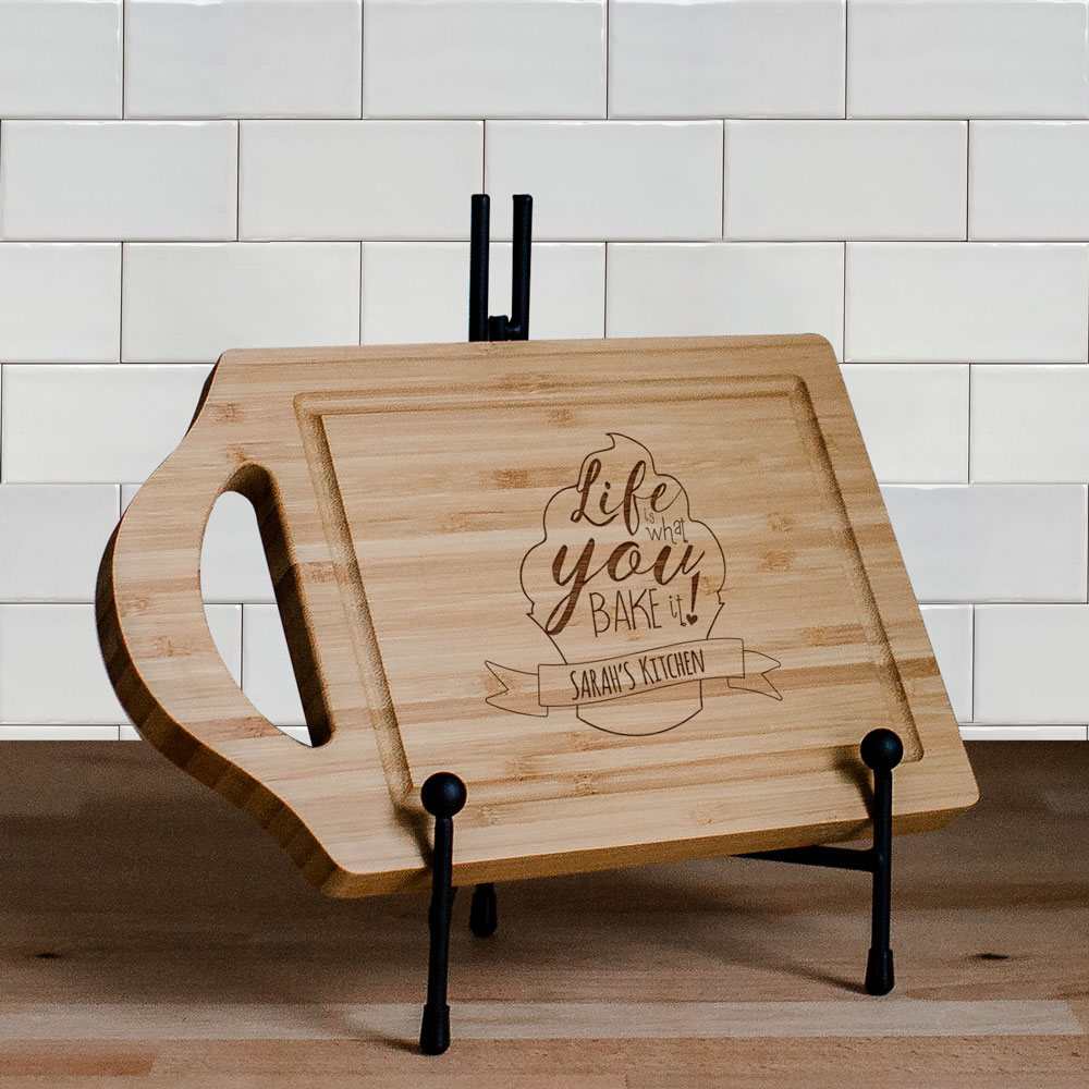 Engraved Life is What You Bake It Cutting Board | Personalized Cutting Boards