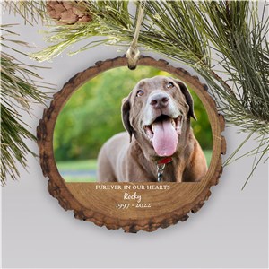 Personalized Furever In Our Hearts Ornament | Dog Memorial Ornaments