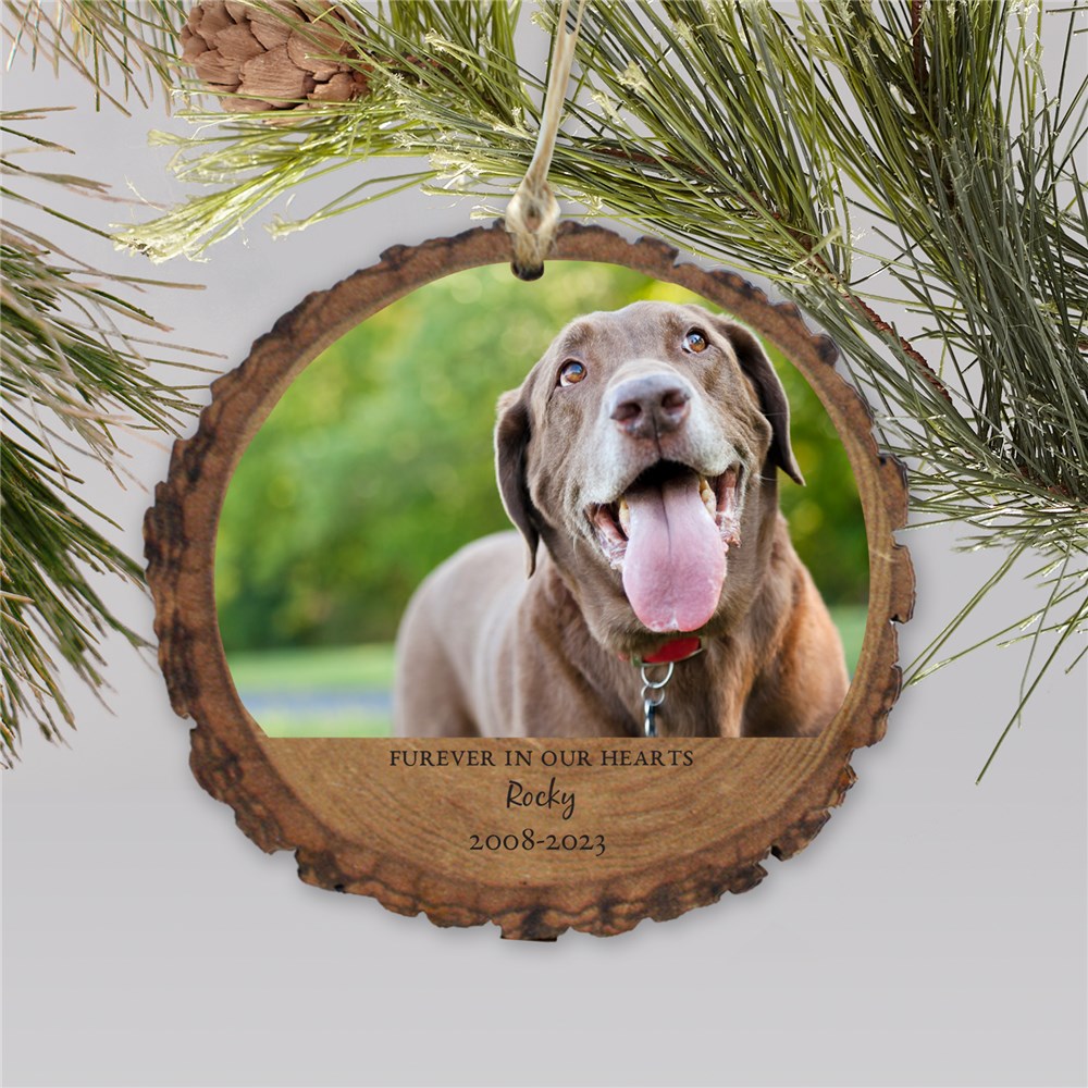 Personalized Furever In Our Hearts Ornament | Dog Memorial Ornaments
