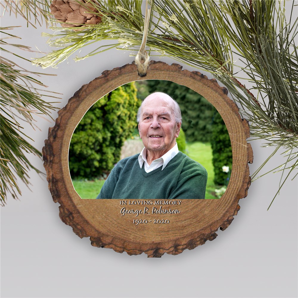 personalized photo memorial ornament