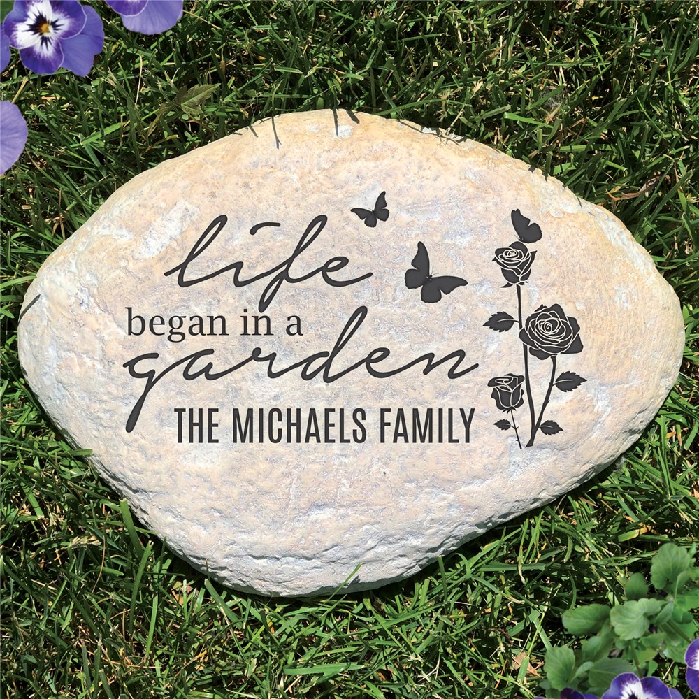 Spring Garden Decor | Engraved Garden Stones