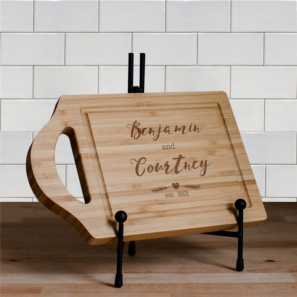 Engraved Couples Established Cutting Board | Engraved Cutting Boards