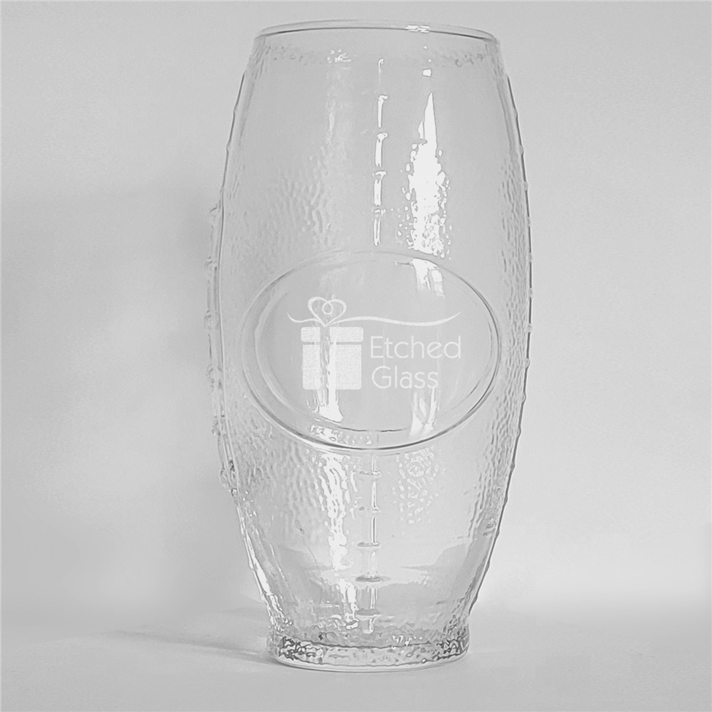 Engraved Dad Glass Football Tumbler | Personalized Football Beer Glass