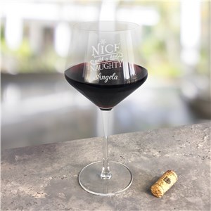 Engraved Nice With A Little Naughty Red Wine Estate Glass L13535363RD