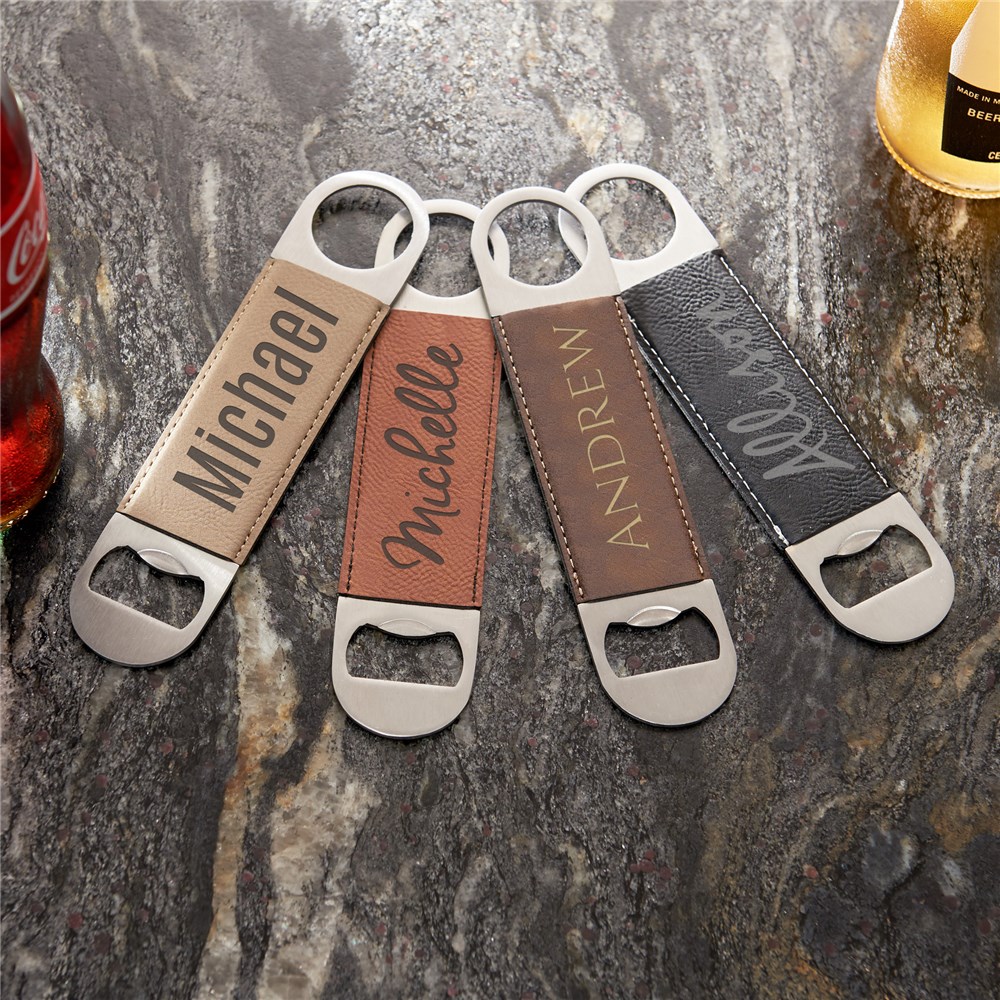 Create Your Own Leather Engraved Bottle Opener | Custom Bottle Openers