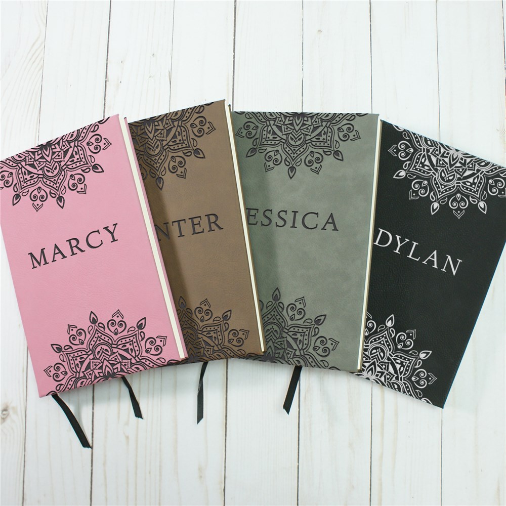 Mandala Personalized Leather Journal | Personalized Leather Journals
