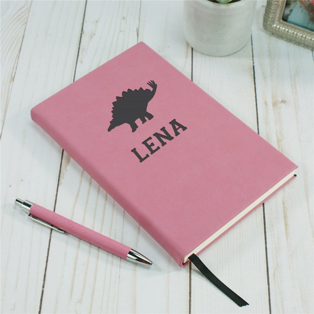 Personalized Leather Notebook | Dinosaur Gifts