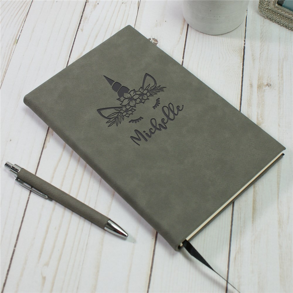 Personalized Unicorn Leather Journal | Personalized Journals