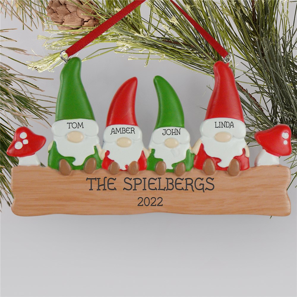 Personalized Gnomes Family Christmas Ornament GiftsForYouNow