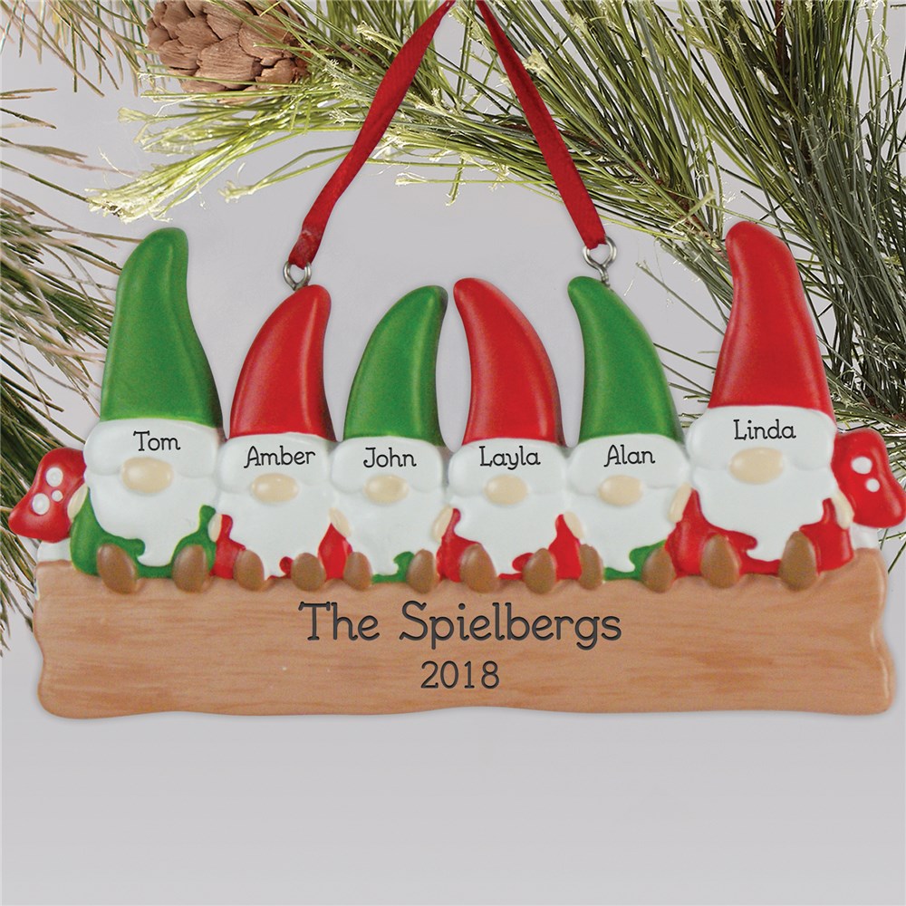 Personalized Gnomes Family Christmas Ornament GiftsForYouNow