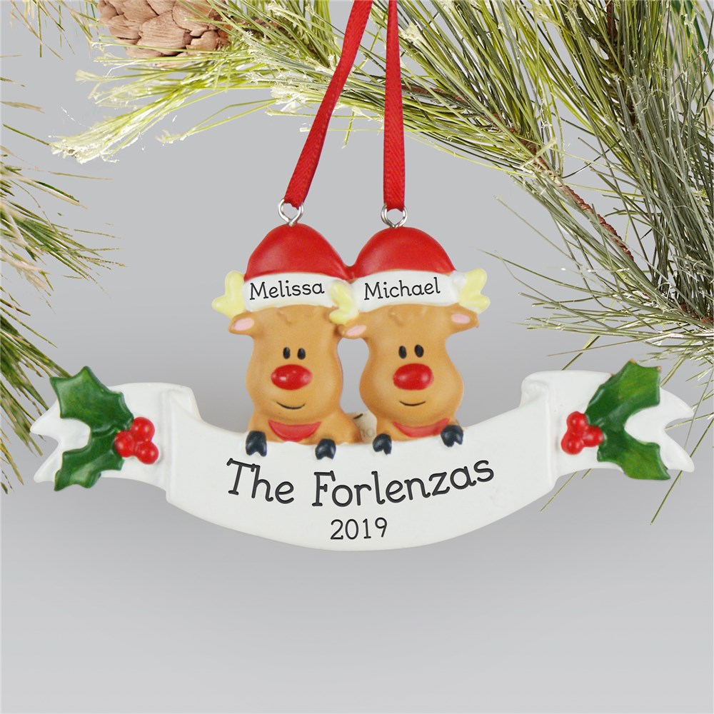 Personalized Reindeer Family Christmas Ornament GiftsForYouNow