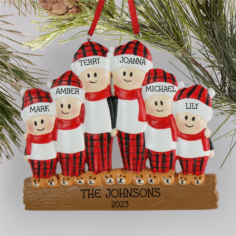 Flannel Family Christmas Tree Ornament