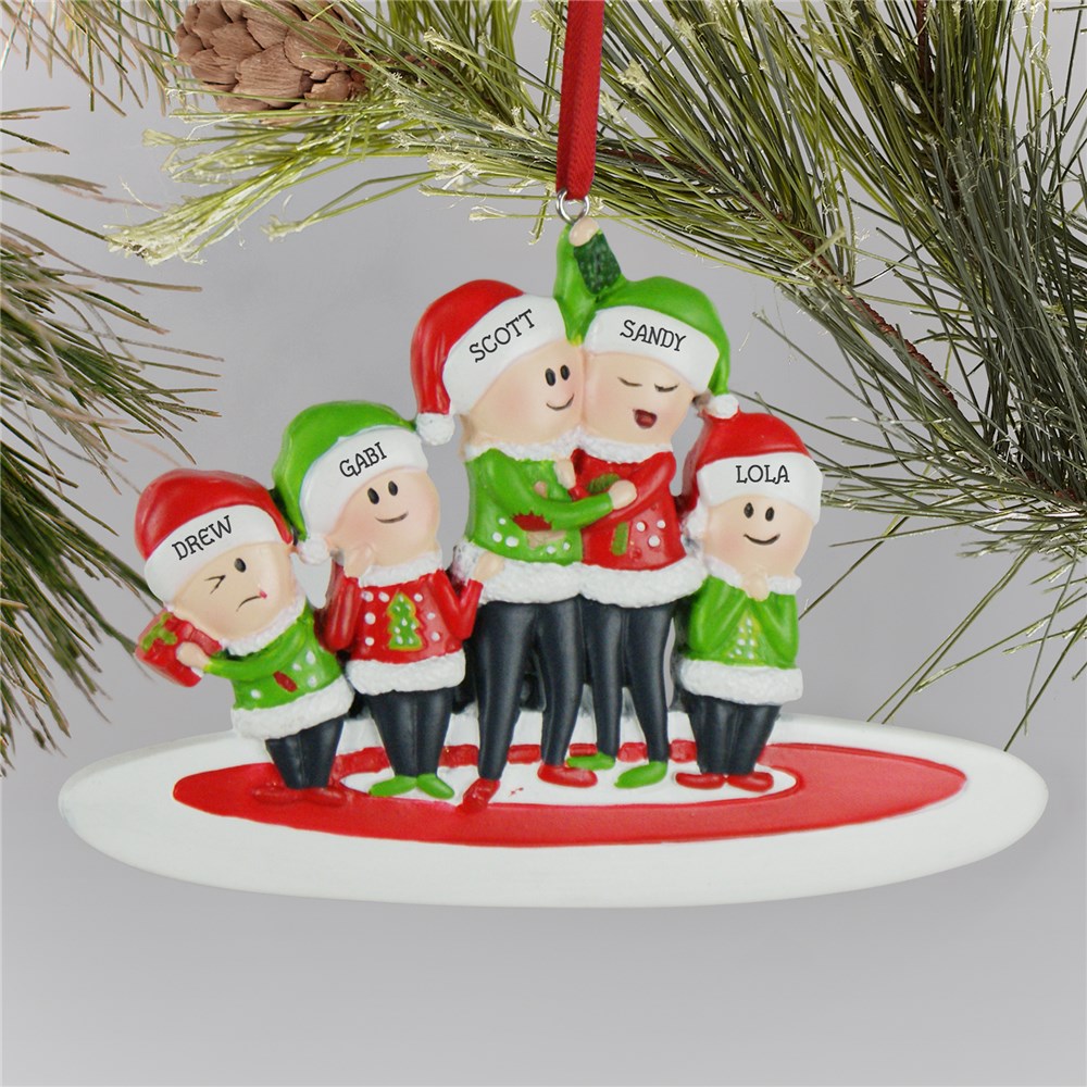 Personalized Ugly Sweater Family Ornament L13598250X