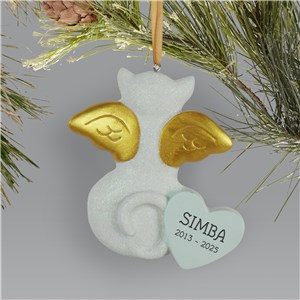 Personalized Angel Memorial Cat Ornament L13609257