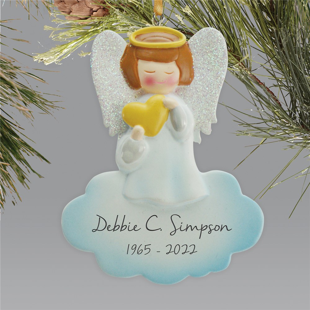 Personalized Angel Memorial Ornament L13610258