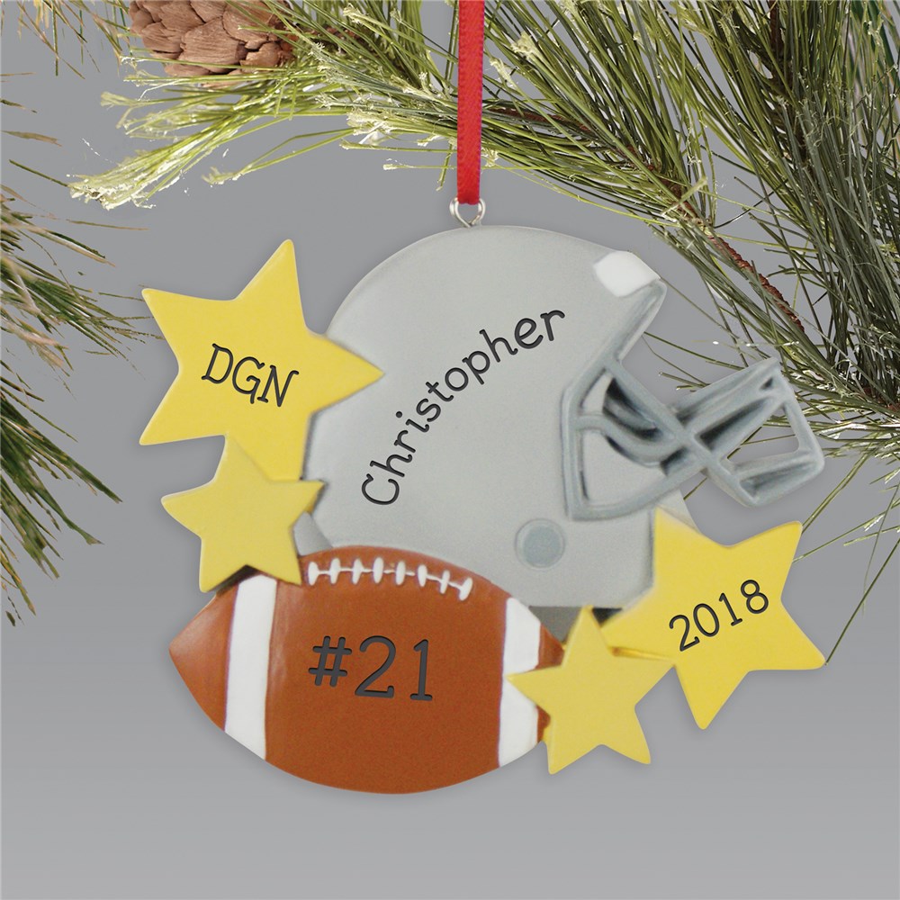 personalized football ornament