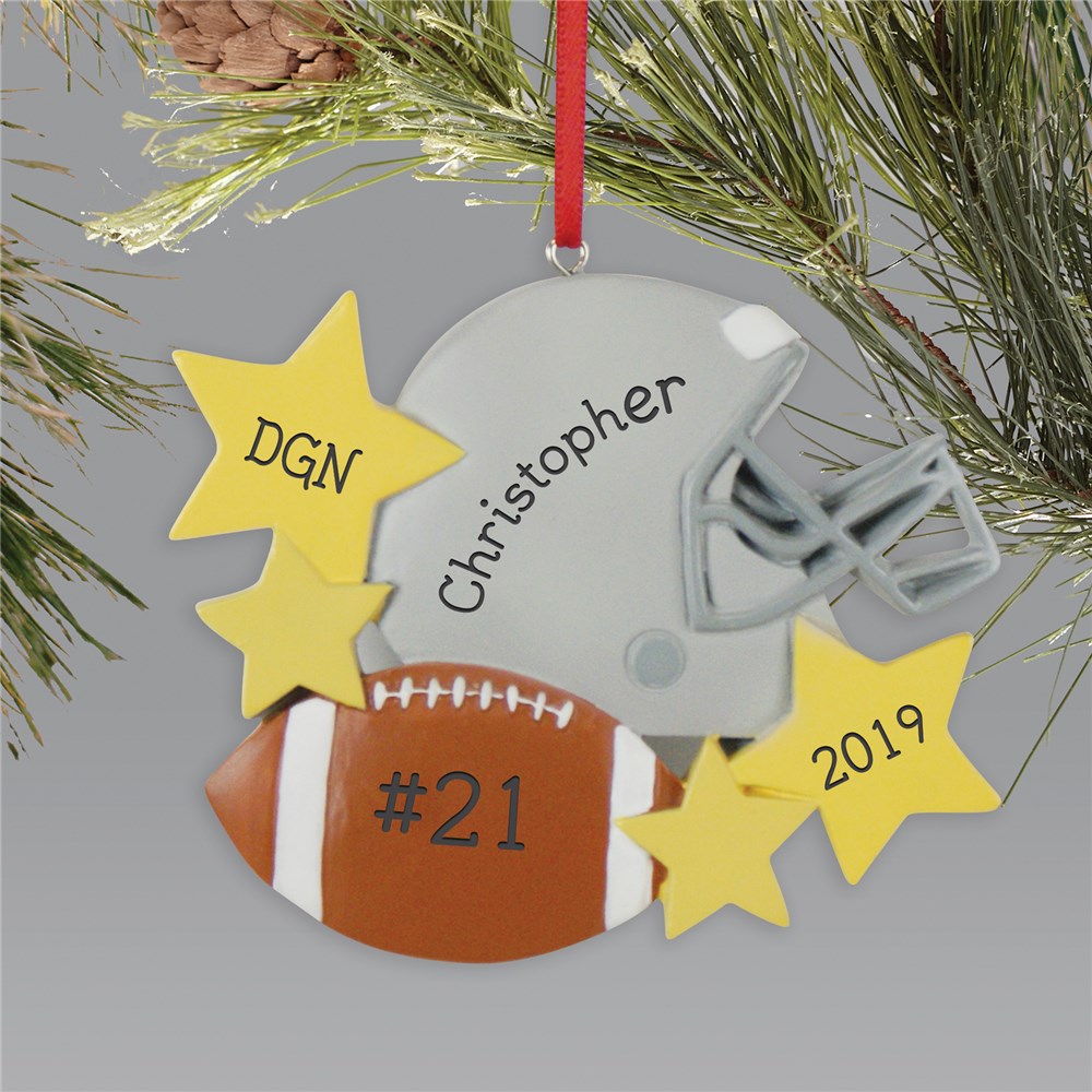 Personalized Football Christmas Ornament GiftsForYouNow