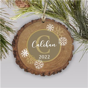 Dashing Through The Snow Plaid Wood Personalized Ornament | Rustic Christmas Ornaments
