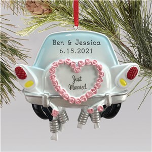 Personalized Wedding Ornaments | Just Married Newlywed Ornament