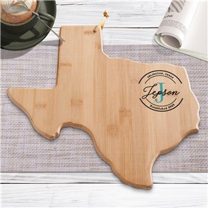 Personalized City State And Family Texas Cutting Board L13902165T
