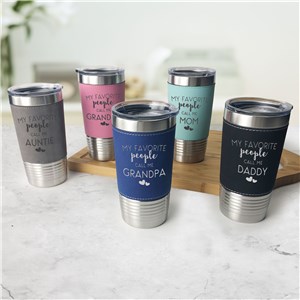 Engraved Leatherette Tumbler | Personalized Gifts For Family