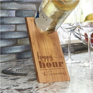 Wooden Wine Bottle Balancer | Engraved Wine Gifts