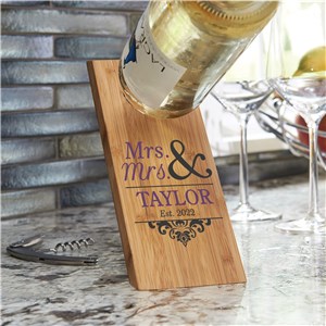 Wooden Wine Bottle Balancer | Personalized Wedding Gifts