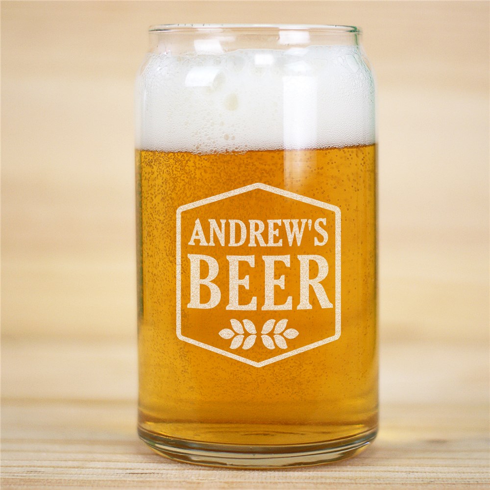 Personalized Beer Can Glass | Personalized Beer Can Glass
