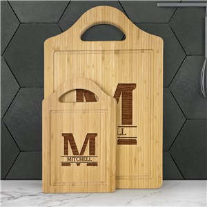 Engraved Cutting Board | Initial Bamboo Cutting Board