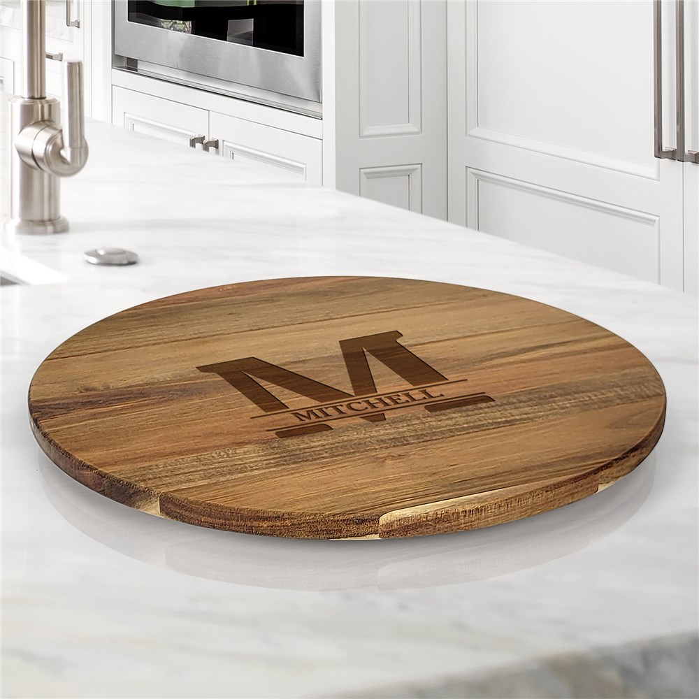 Engraved Family Name Lazy Susan L14791413