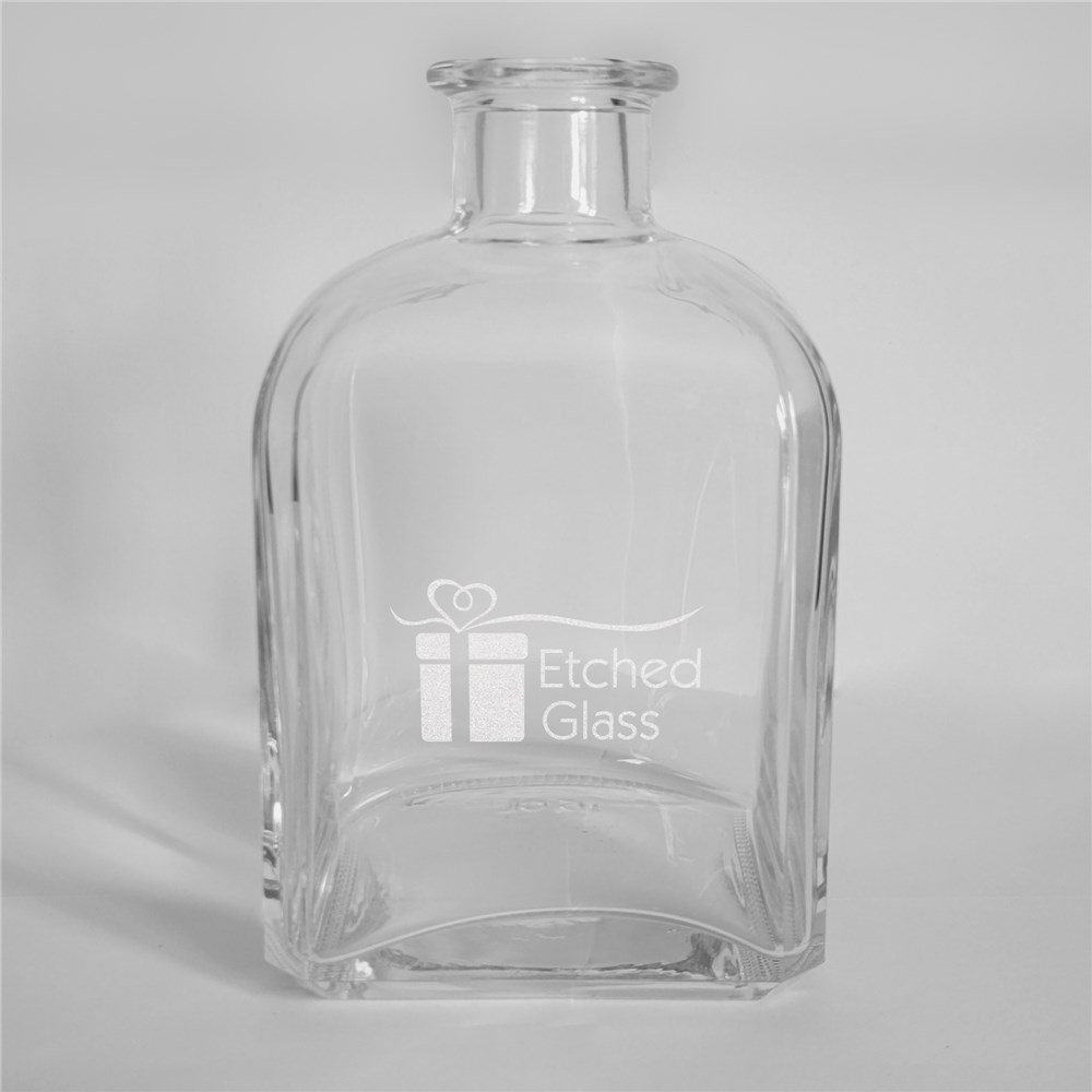 Engraved Glass Decanters | Wreath Design Personalized Gifts