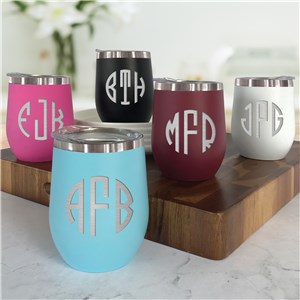 Stemless Wine Tumbler | Monogrammed Gifts