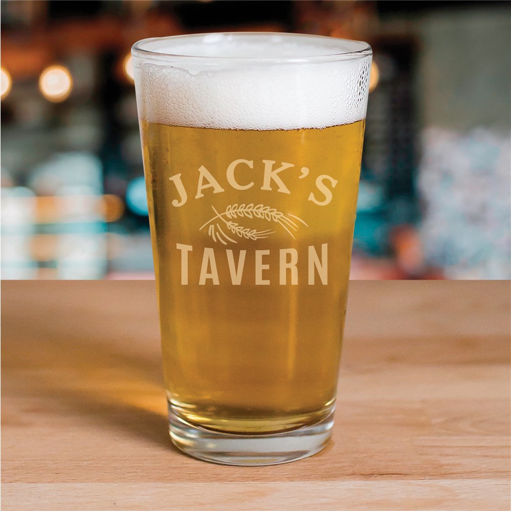 Personalized Barware | Engraved Tavern Personalized Glass