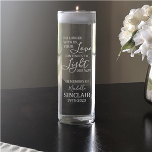 Love Lights The Way Candle | Engraved Memorial Floating Candle
