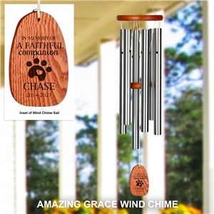 Engraved Pet Memorial Wind Chime | Companion Memorial Windchime