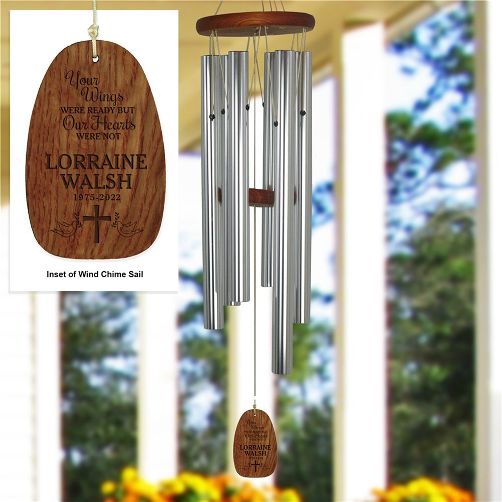Engraved Your Wings Were Ready Wind Chime | GiftsForYouNow