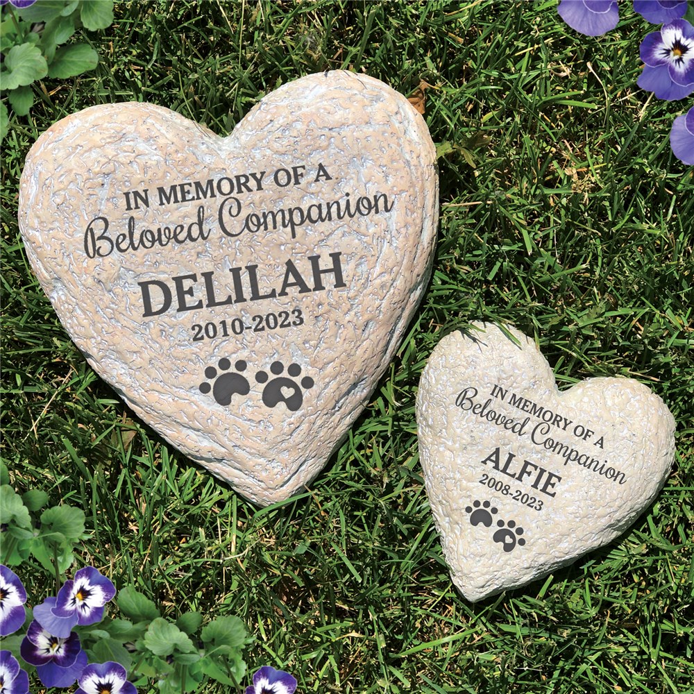Personalized Garden Stones | Heart Shaped Pet Memorials