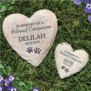 Personalized Garden Stones | Heart Shaped Pet Memorials