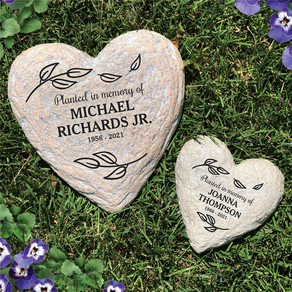 Memorial Heart-Shaped Garden Stones